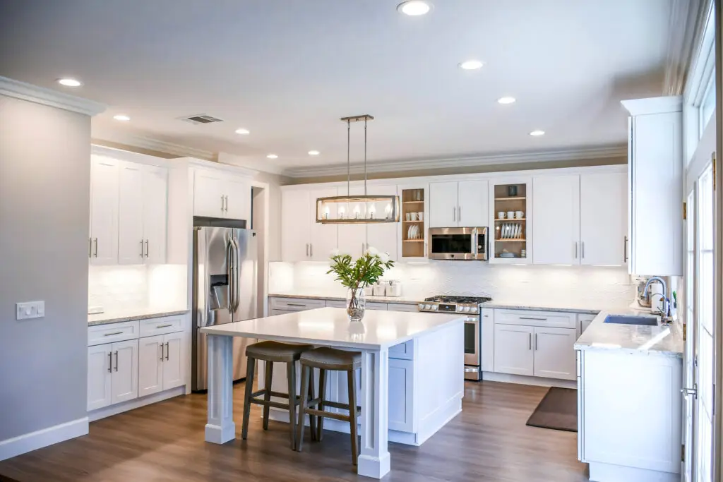 Handleless kitchen cabinet design for modern homes in Lahore