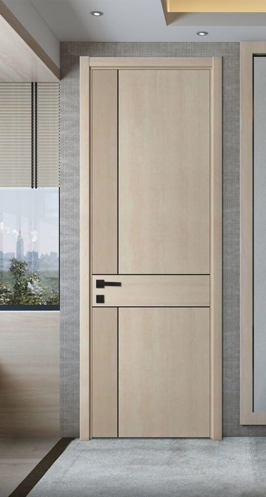 WPC Door with Red Oak Style Wooden Finish by LuxeConcepts